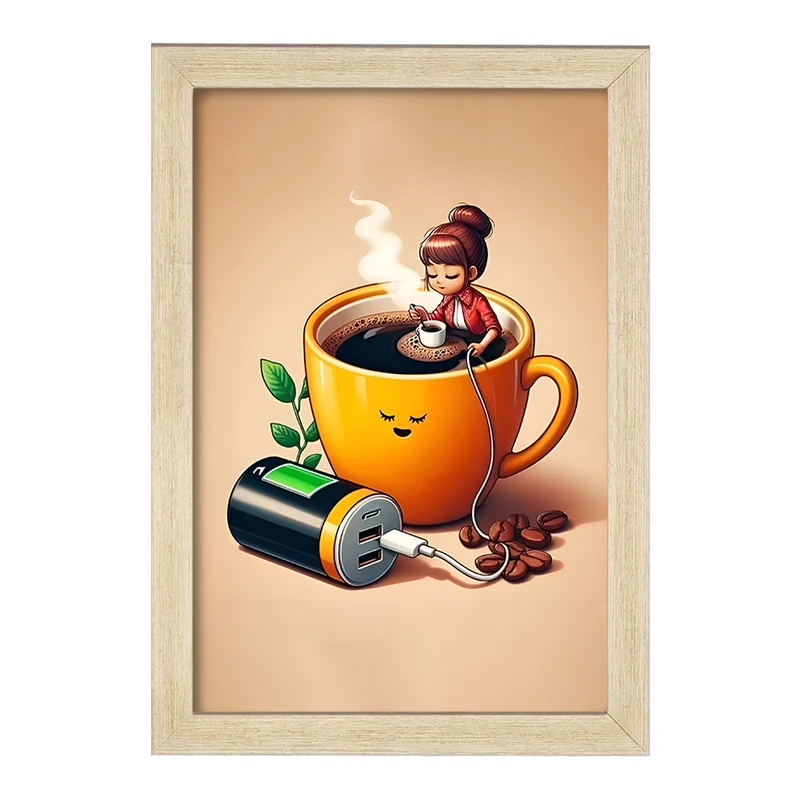 تابلو خندالو مدل قهوه (COFFEE) کد F11806