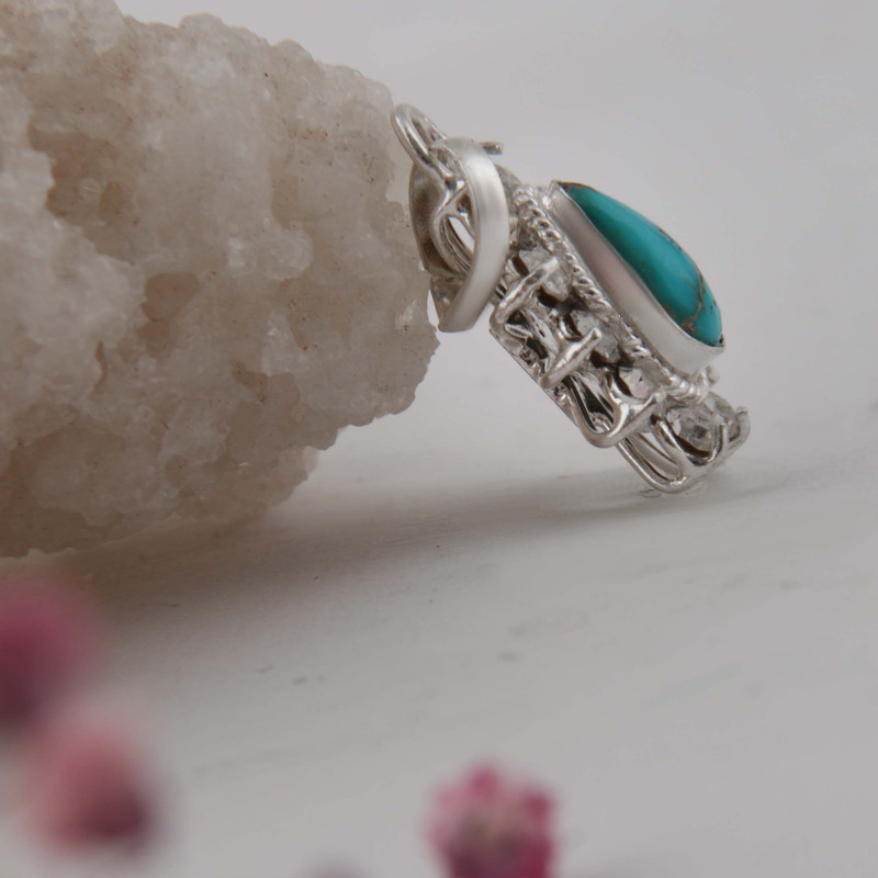 آویز گردنبند نقره زنانه بازرگانی میلادی مدل فیروزه نگین برلیان بدون ریزش ابکاری رادیوم کد PKR_324 آویز گردنبند نقره زنانه بازرگانی میلادی مدل فیروزه نگین برلیان بدون ریزش ابکاری رادیوم کد PKR_324