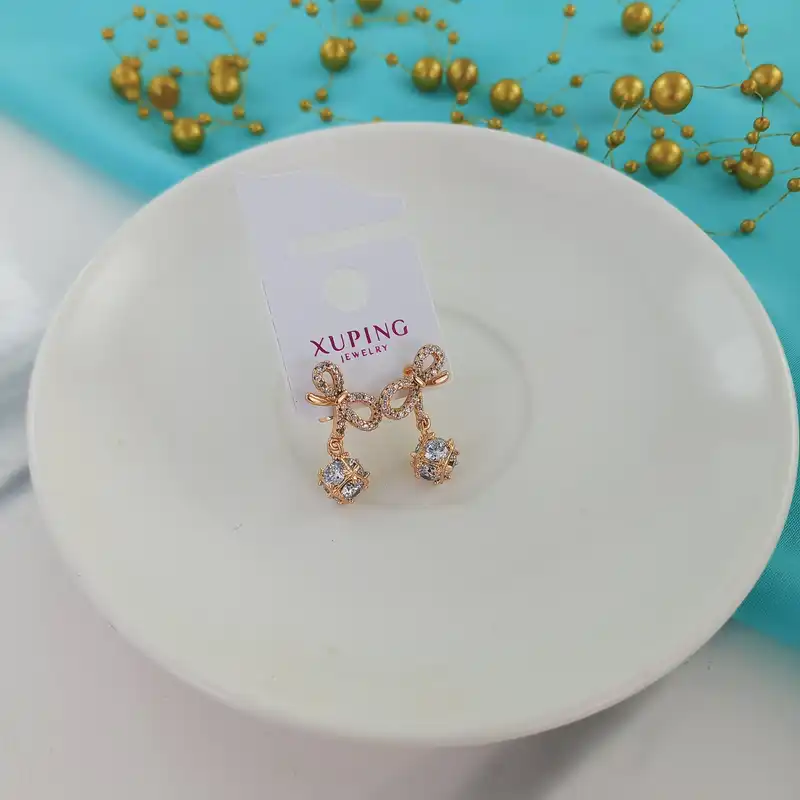 گوشواره زنانه ژوپینگ مدل پاپیون کد CC110
