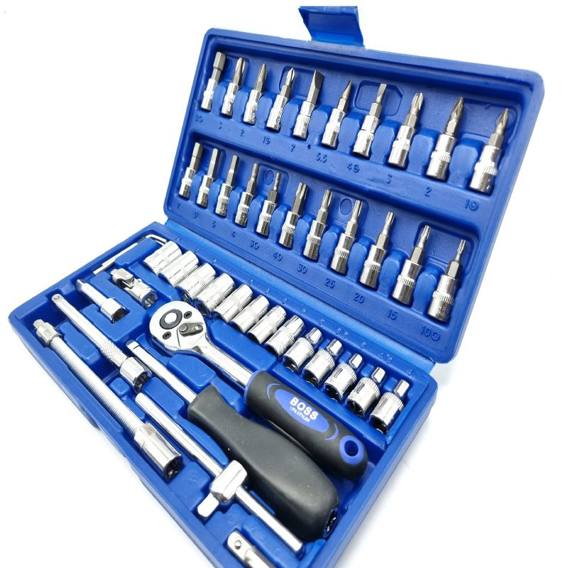 مجموعه 46 عددی آچار و سری بکس جغجغه ای مدل 46S