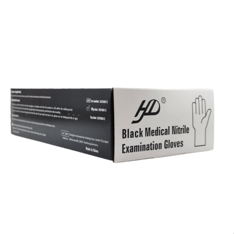 دستکش نیتریل غیر پودری اچ دی مدل h1 سایز متوسط (M) بسته 100 عددی