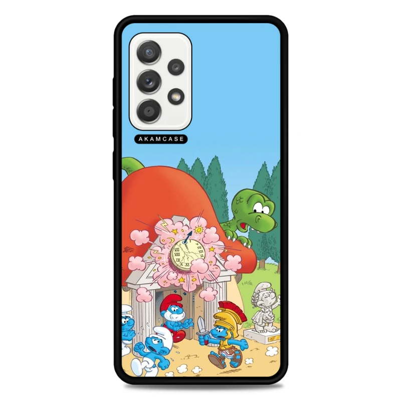 کاور آکام مدل AMC-WSGA52-SMURFS-6 مناسب برای گوشی موبایل سامسونگ Galaxy A52