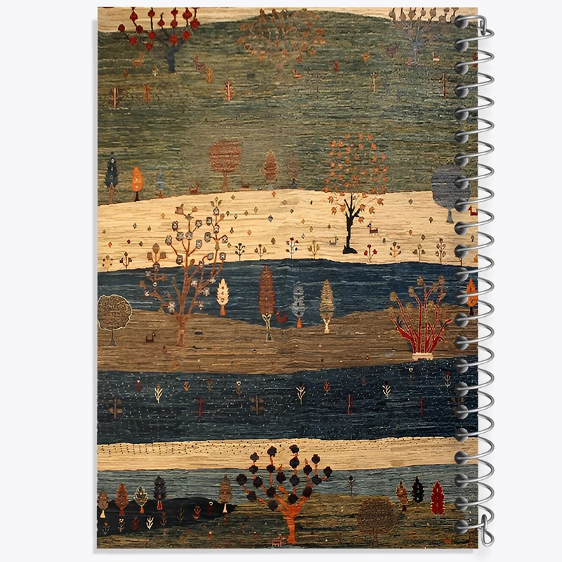 دفتر شطرنجی 50 برگ خندالو طرح پترن فرش کد F6375