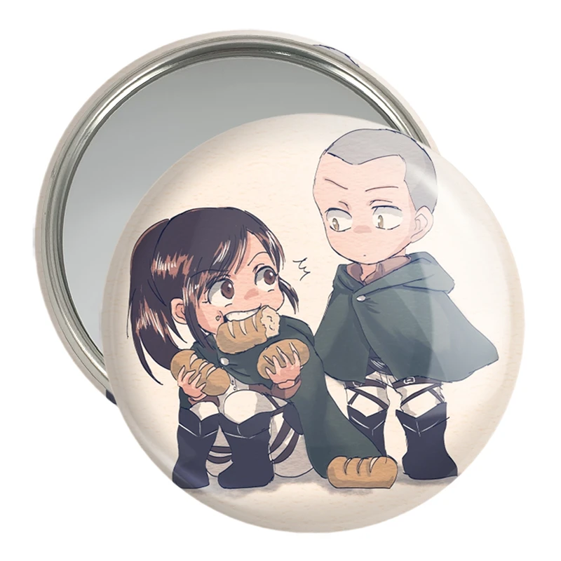آینه جیبی خندالو مدل ساشا و کانی انیمه اتک آن تایتان Attack on Titan  کد 18587