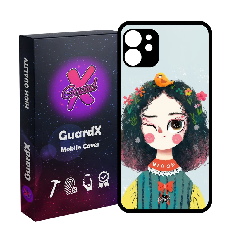 کاور گارد ایکس طرح دختر مدل Glass10639 مناسب برای گوشی موبایل اپل iPhone 11