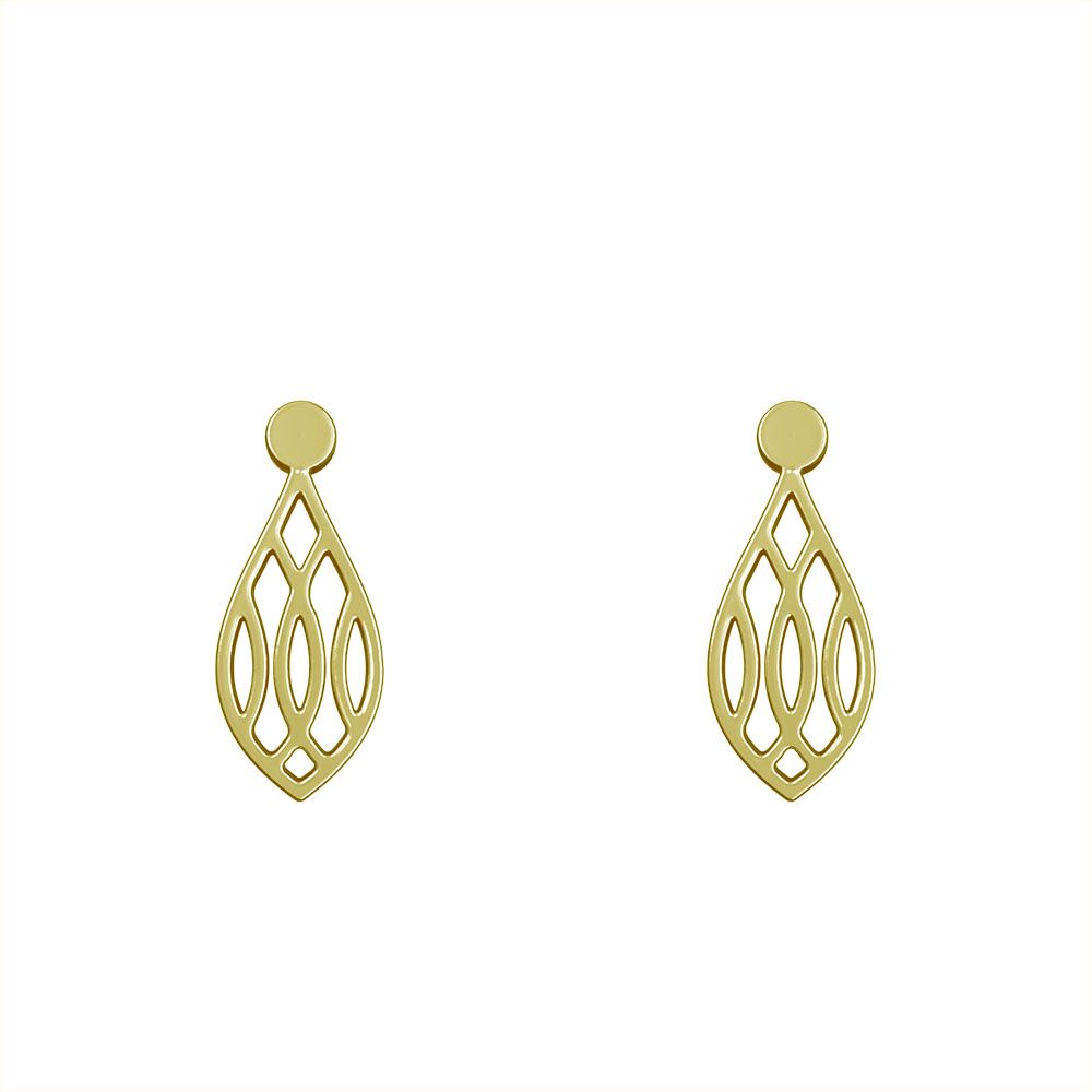گوشواره طلا 18 عیار زنانه مدوپد مدل اشک کد GA1-12758 -  - 2