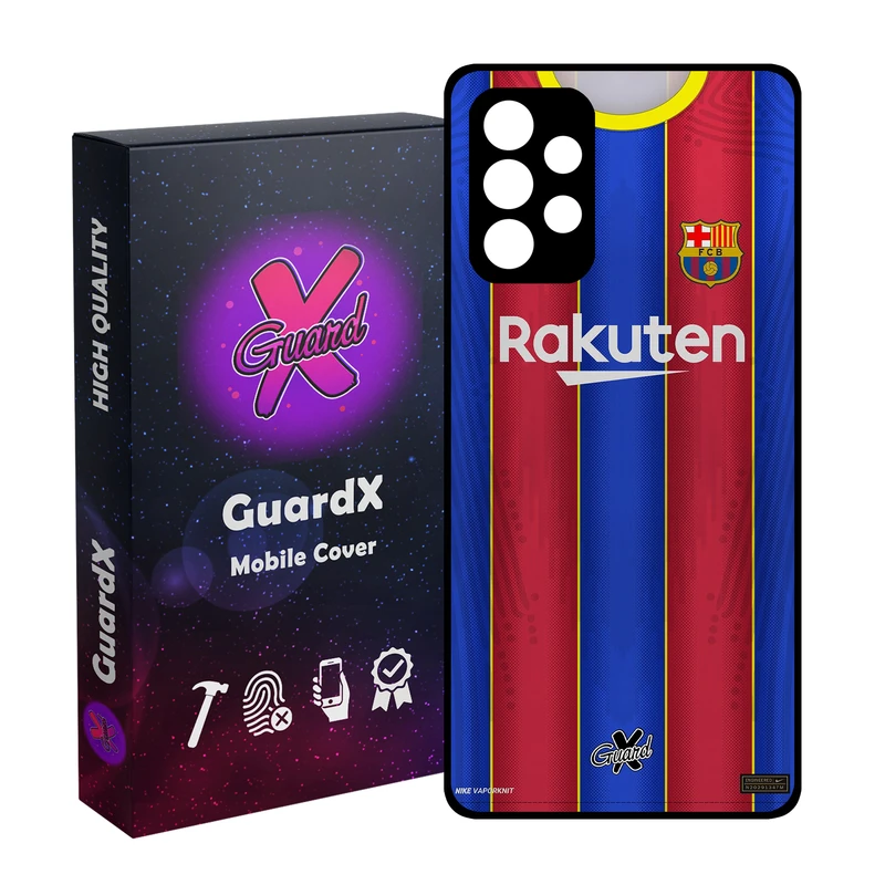 کاور گارد ایکس طرح بارسلونا مدل Glass10228 مناسب برای گوشی موبایل سامسونگ Galaxy A52