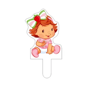 تاپر کیک طرح کودک دختر توت فرنگی کد 55