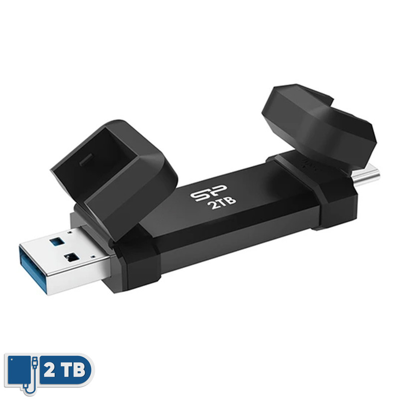 اس اس دی اکسترنال سیلیکون پاور مدل DS72 ظرفیت 2 ترابایت رابط USB 3.2 Gen2