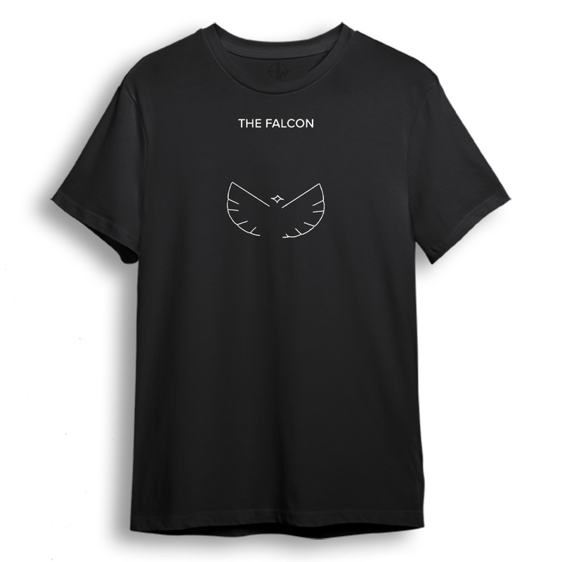تی شرت آستین کوتاه مردانه مدل The Falcon کد M59 رنگ مشکی