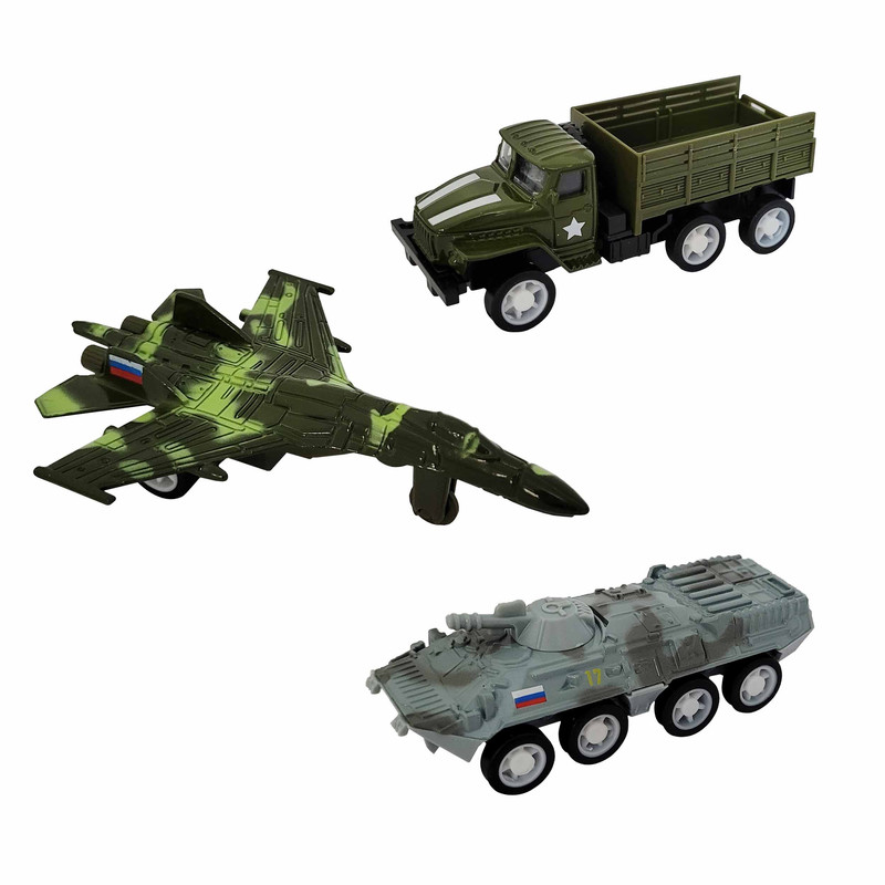 اسباب بازی جنگی مدل نفر بر و هواپیما جنگنده و کامیون نظامی کد 667788 مجموعه 3 عددی