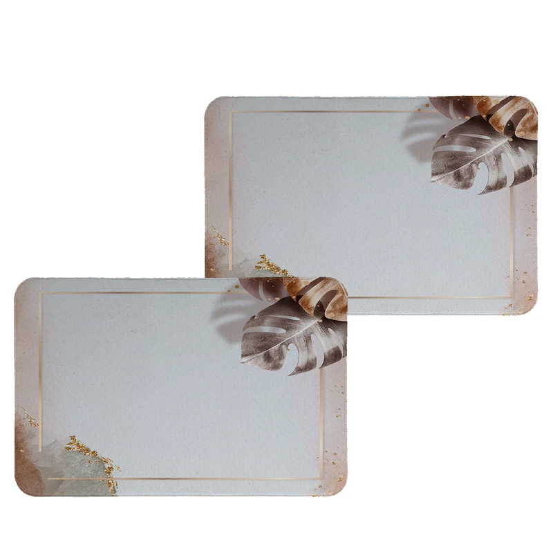 زیربشقابی طرح برگ کد8507 مجموعه 2 عددی