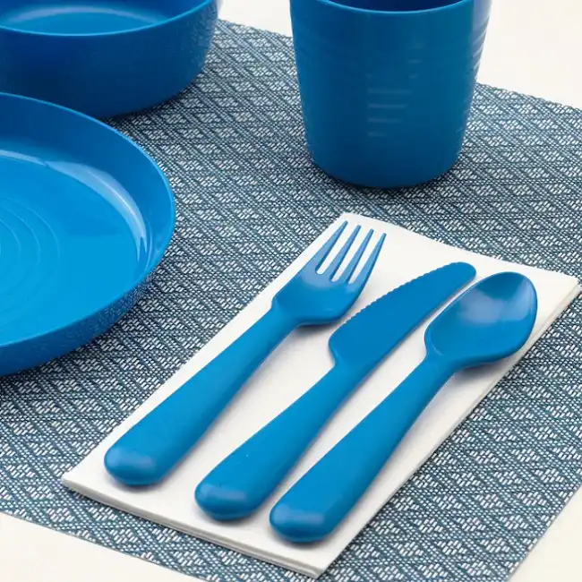 ست قاشق چنگال و چاقو کودک ایکیا کد 19197 بسته 18 عددی