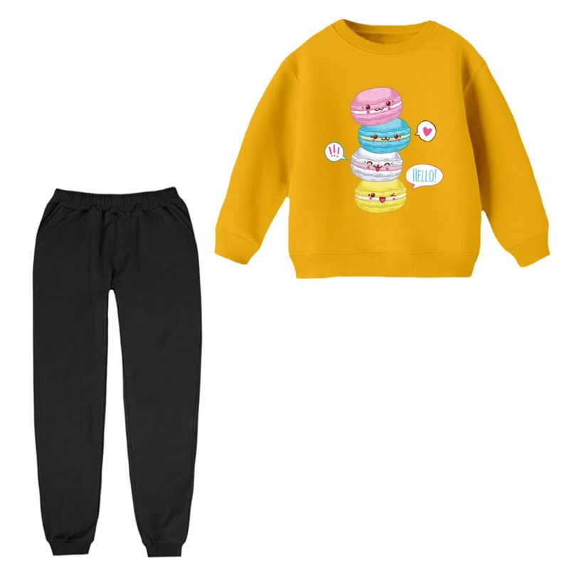 ست سویشرت و شلوار راحتی بچگانه مدل ماکارون