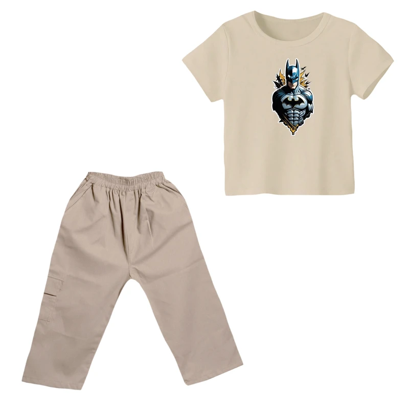 ست تی شرت و شلوارک پسرانه مدل بتمن کد ۱۶