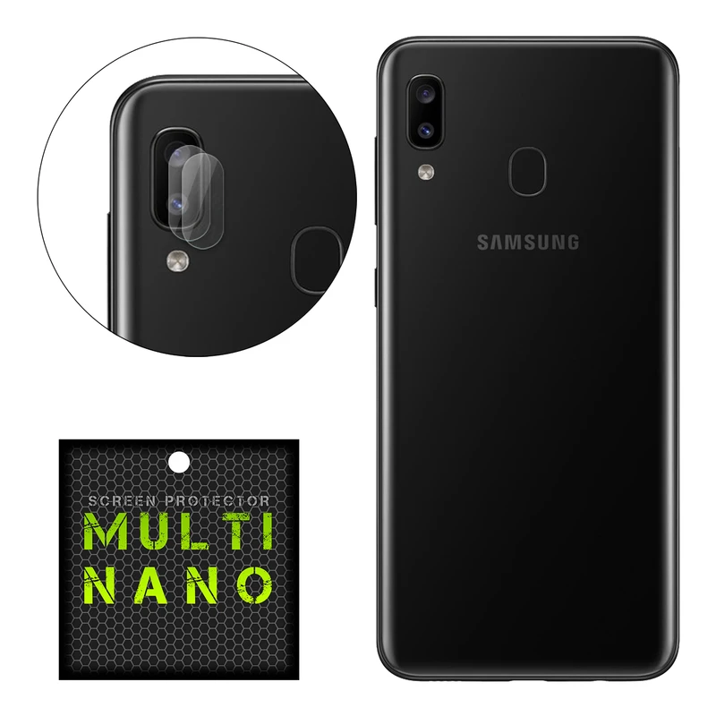 محافظ لنز دوربین مولتی نانو مدل Pro مناسب برای گوشی موبایل سامسونگ Galaxy A20 بسته دو عددی
