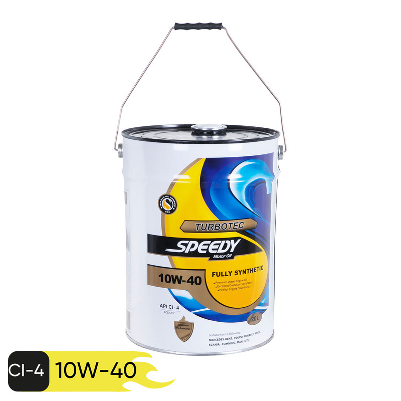 روغن موتور اسپیدی طرح توزیع عادلانه مدل Turbo TEC 10W-40 حجم 20 لیتر