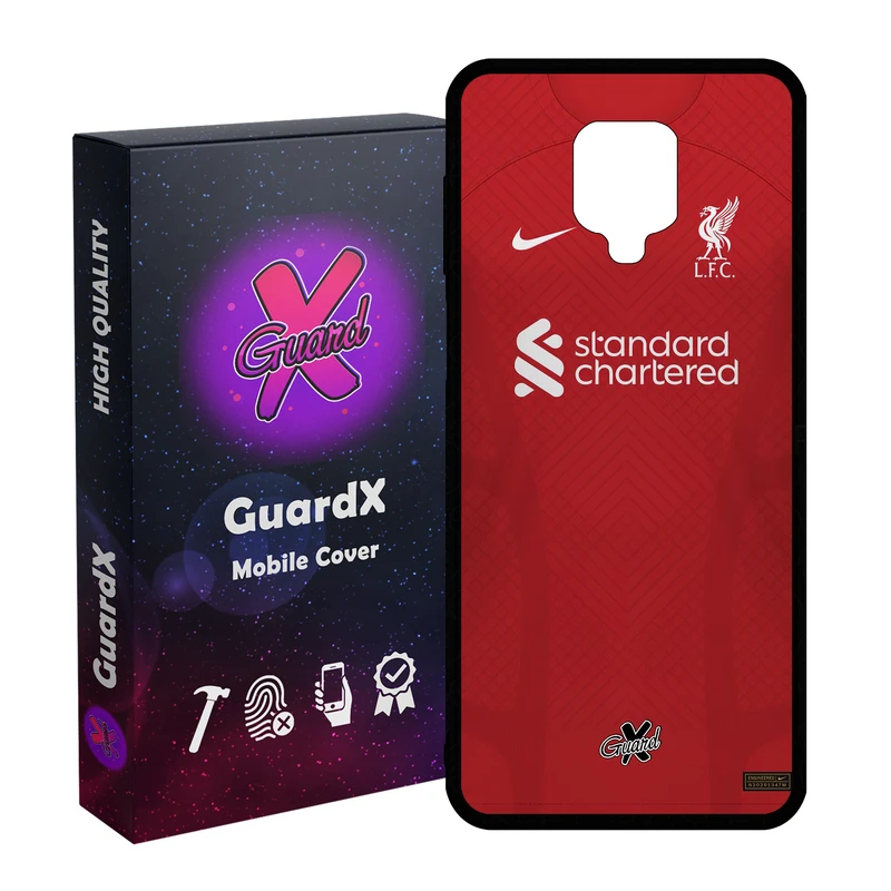 کاور گارد ایکس طرح لیورپول مدل Glass10468 مناسب برای گوشی موبایل شیائومی Redmi Note9 Pro/Note 9 Pro Max/Redmi Note 9S/MI Poco M2 Pro