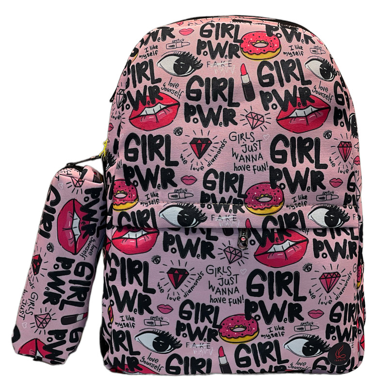 کوله پشتی ساراسا طرح دختر مدل Power Girl 01 به همراه جامدادی