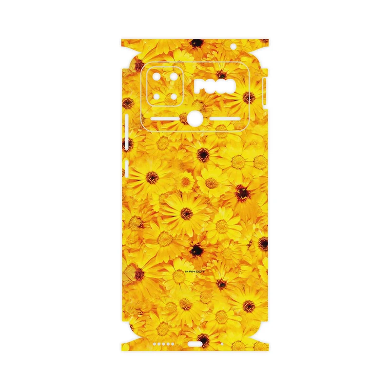 برچسب پوششی ماهوت مدل Yellow_Flower-FullSkin مناسب برای گوشی موبایل شیائومی Poco C40