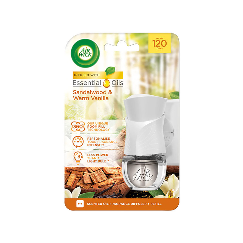 دستگاه خوشبو کننده هوا ایرویک مدل botanica رایحه Sandal Wood & Warm Vanilla حجم 19 میلی لیتر