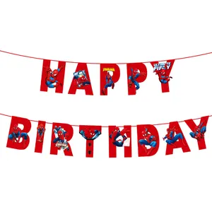  ریسه تولد مدل تولد مبارک طرح اسپایدرمن کد 31