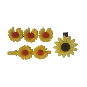 سنجاق مو دخترانه مدل آفتابگردان بسته 3 عددی