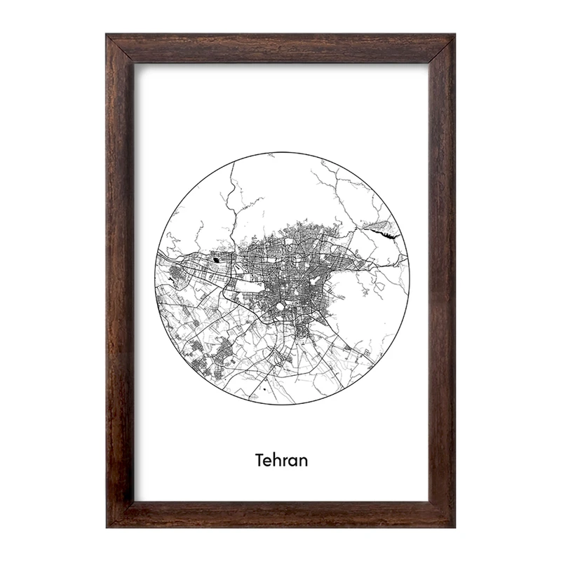 تابلو خندالو طرح نقشه شهر تهران کد F1709
