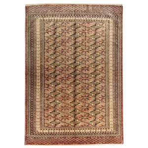 فرش دستبافت  سه و نیم متری مدل ترکمن کد 40.1870