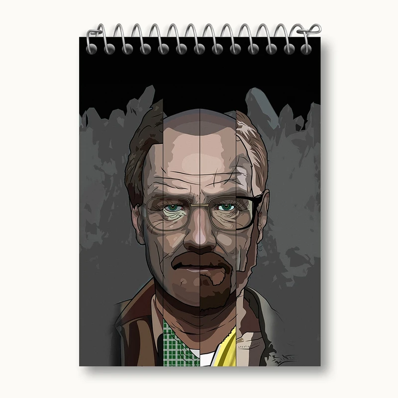 دفتر یادداشت 50 برگ خندالو مدل والتر وایت سریال بریکینگ بد Breaking Bad کد 13282