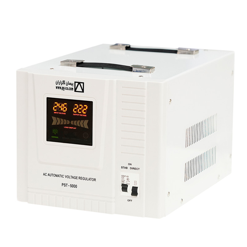 استابلایزر سرو موتوری پیمان گزاران مدل PST-10000 ظرفیت 10 کیلوولت آمپر