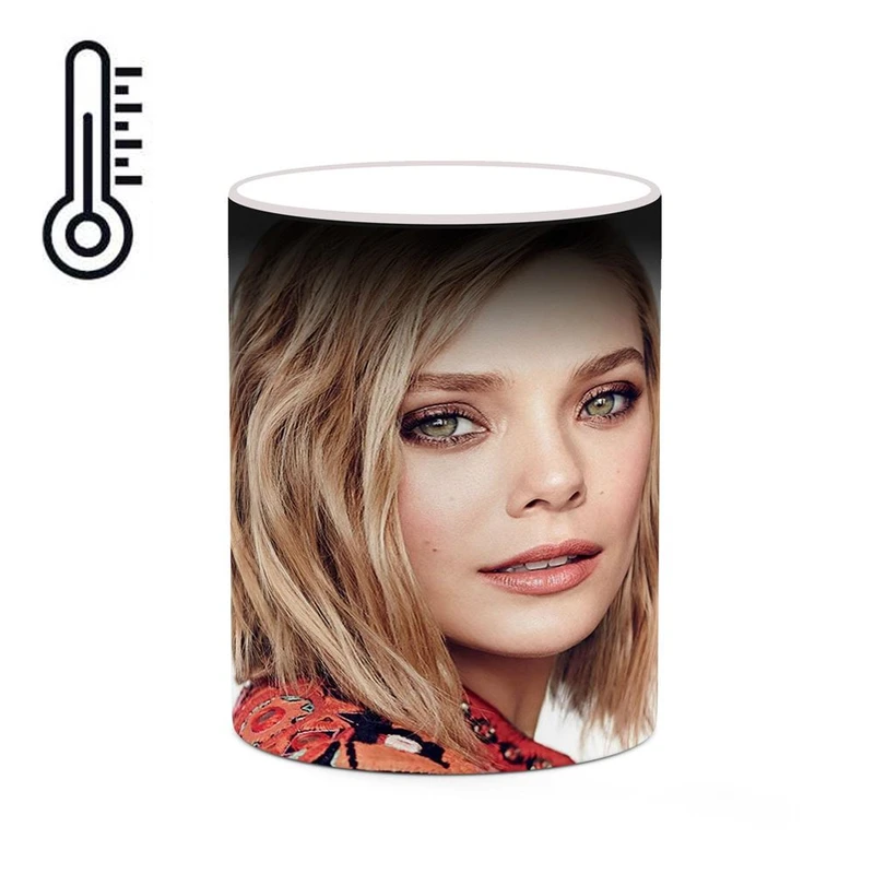 ماگ حرارتی کاکتی طرح الیزابت اولسن Elizabeth Olsen مدل mgh25848