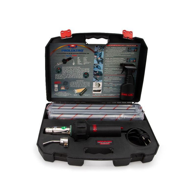 دستگاه جوش پلاستیک 1650 وات پرولکترو مدل چراغدار ست کد Pro-lek 9000 Set Plus