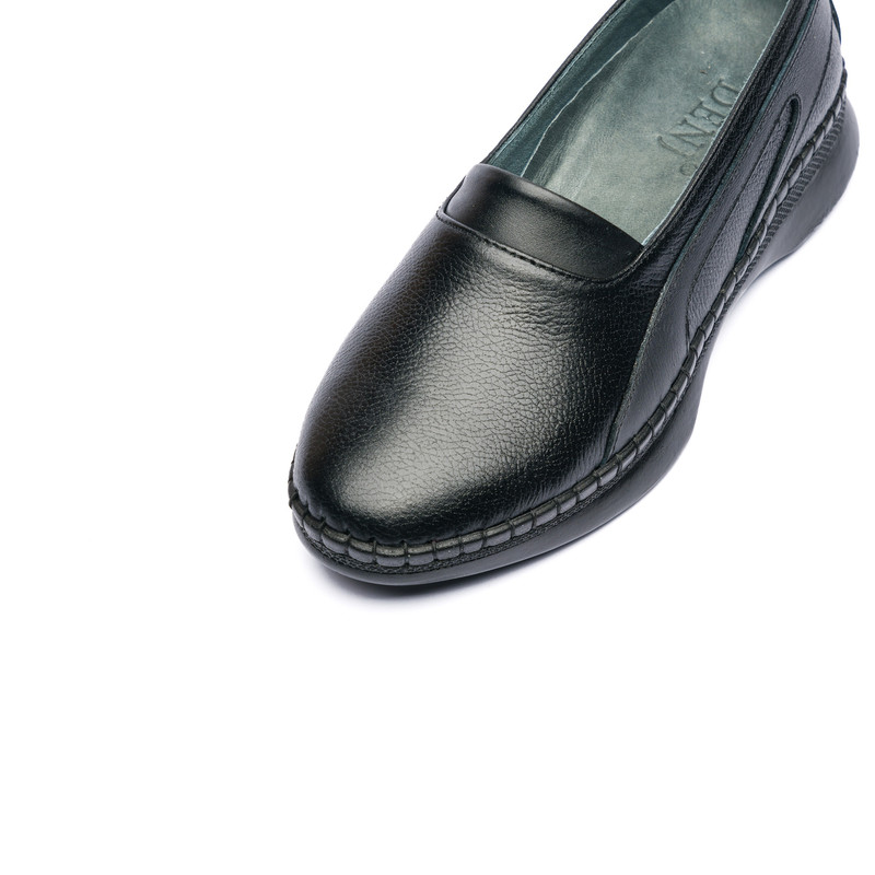 کفش طبی زنانه مدل دریا تمام چرم رنگ مشکی