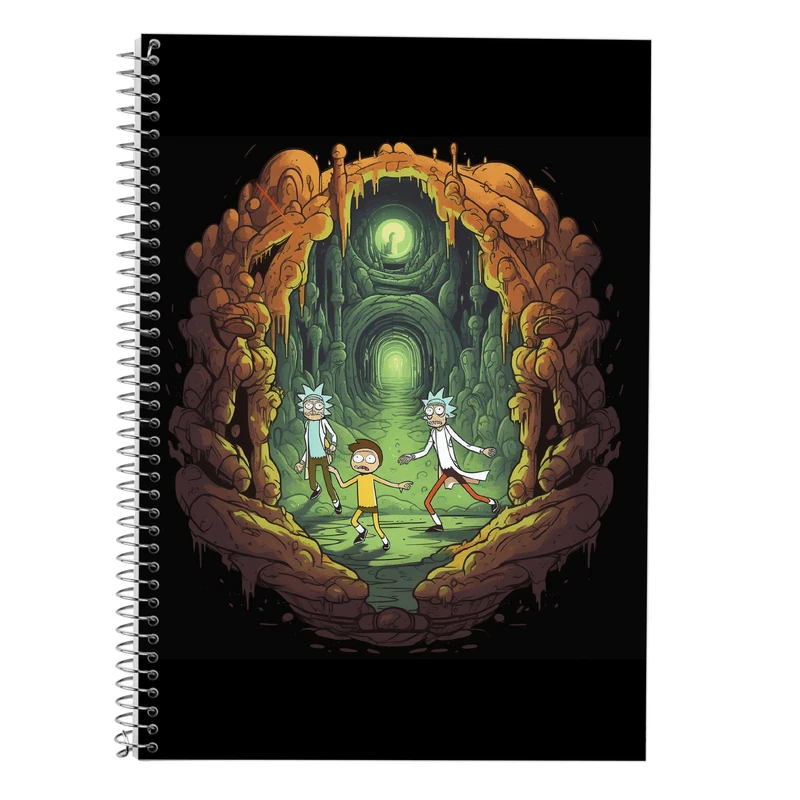 دفتر زبان 50 برگ مدوپد مدل سه خط طرح ریک اند مورتی rick&morty کد DF10816