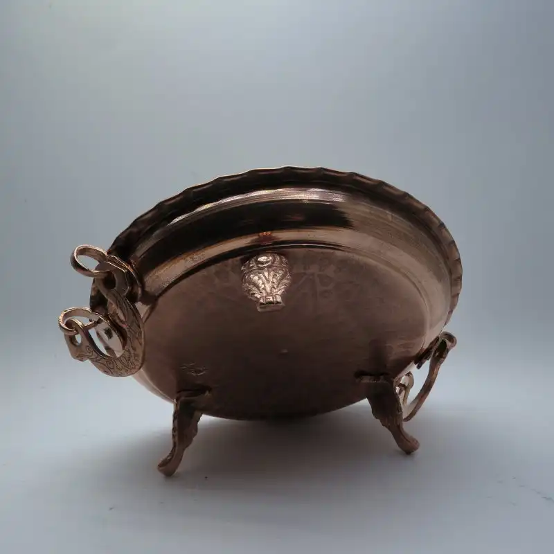 شیرینی خوری مسی مدل پایه کوتاه کد S_4204