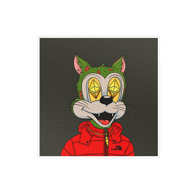 استیکر لپ تاپ ماسا دیزاین طرح CAT مدل STKJO