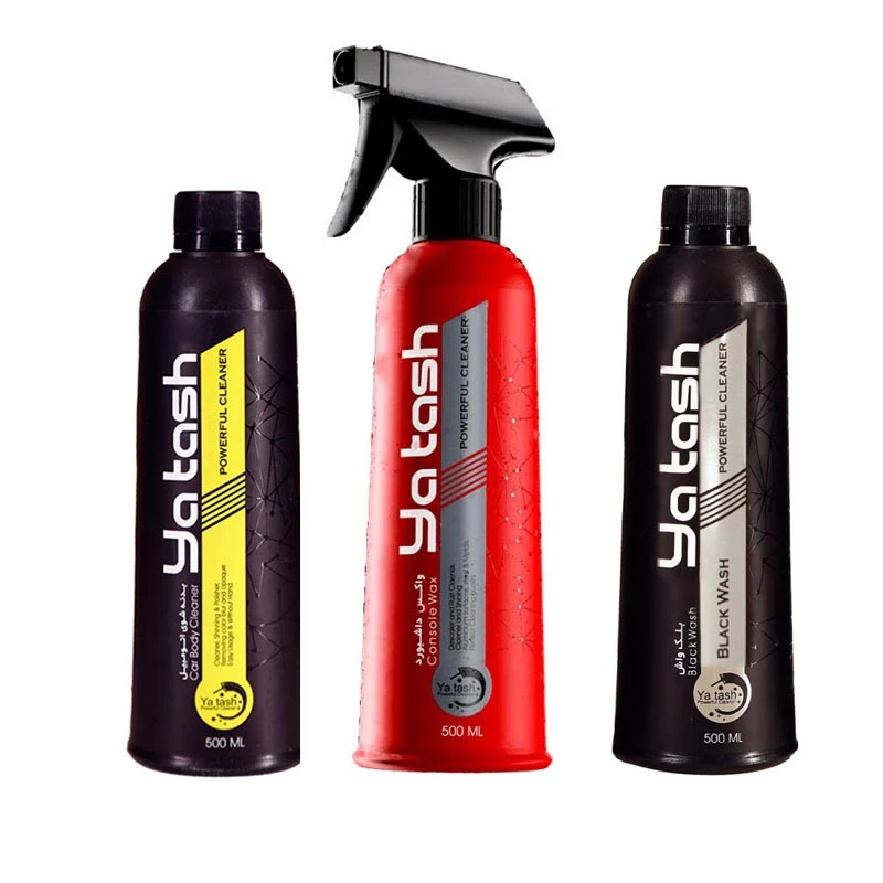 واکس داشبورد و براق کننده وشوینده بدنه خودرو یاتاش مدل تریگر حجم 500 میلی لیتر مجموعه3عددی