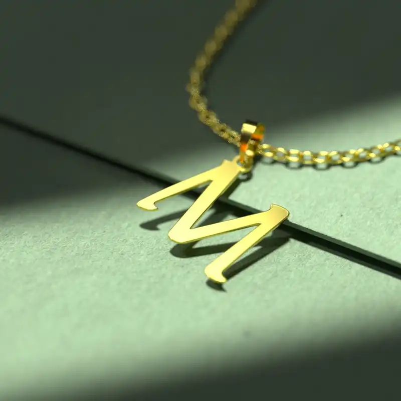 گردنبند طلا 18 عیار زنانه مدوپد مدل حرف M کد H3-1-1325