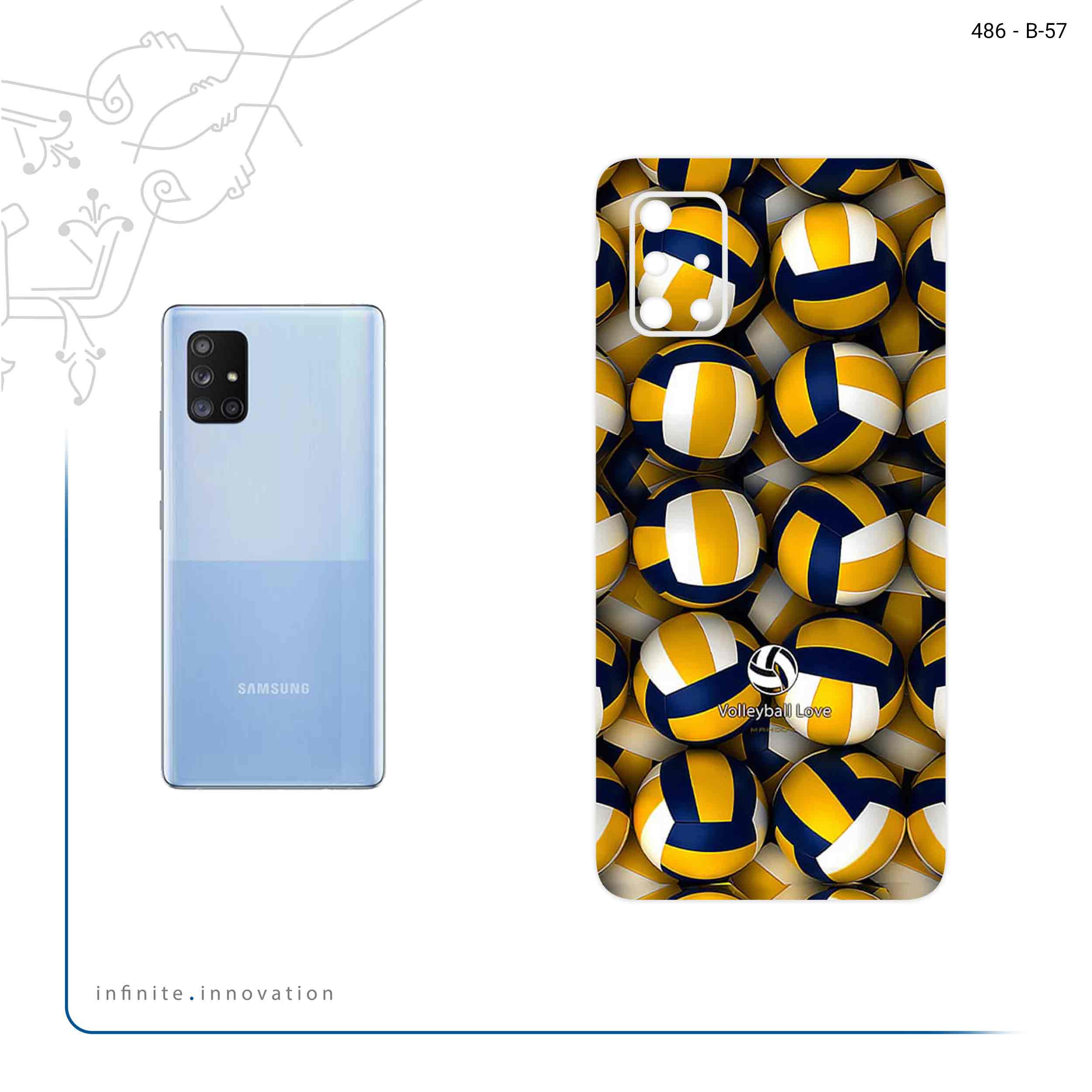 برچسب پوششی ماهوت مدل Volleyball مناسب برای گوشی موبایل سامسونگ Galaxy A71 5G