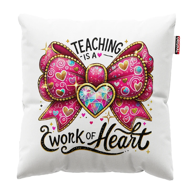 کوسن پاد آفرین مدل معلم طرح پاپیون کد PK402429 سایز 40*40 سانتی متر