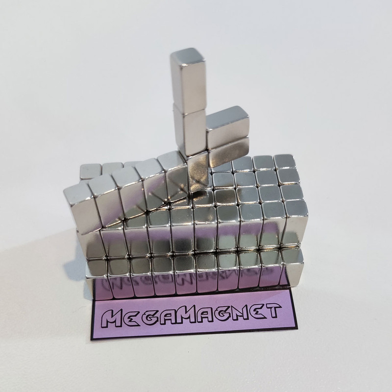 آهن ربا مدل نئودیمیوم مکعب کد S10x5x5 بسته 5 عددی