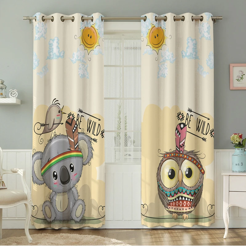 پرده نیروانا طرح کودک مدل مخمل کد 4926+ سایز 140×280 سانتی متر