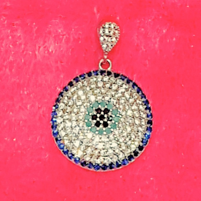 آویز گردنبند نقره زنانه مدل چشم نظر کد P8330