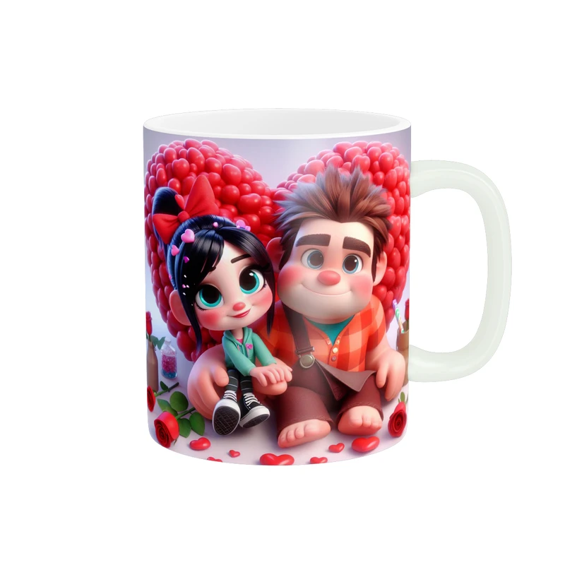 ماگ پاد آفرین طرح وانیلوپه مدل عاشقانه قلب و عشق کد 882