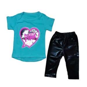 ست تی شرت و شلوارک دخترانه مدل p3