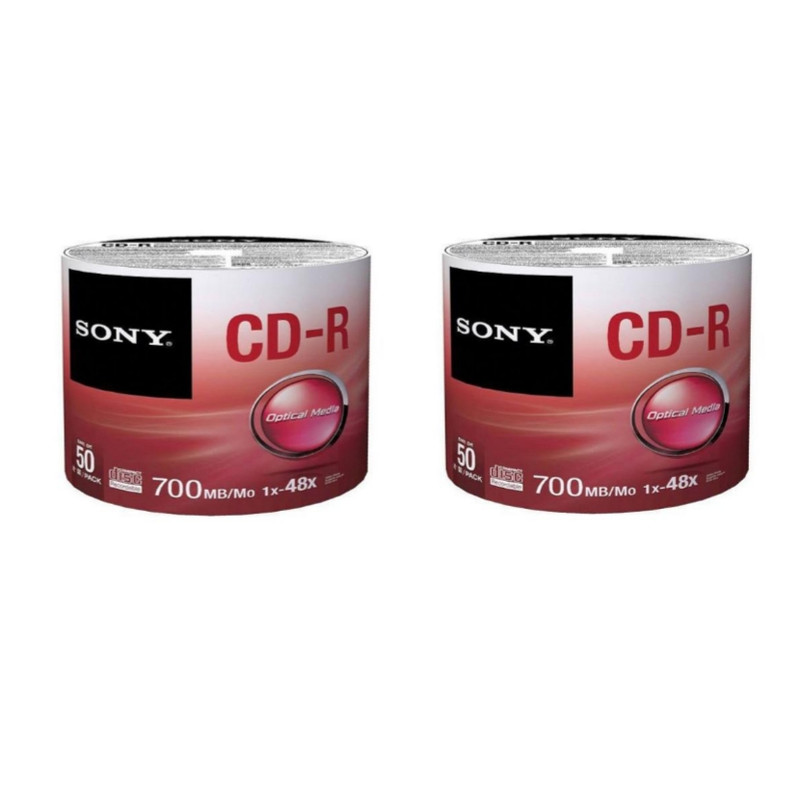 سی دی خام سونی مدل CD-R بسته 100 عددی