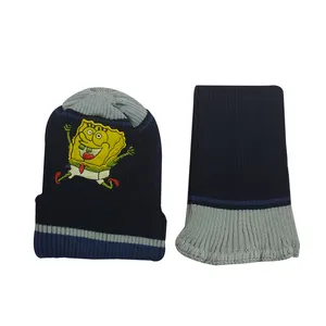 ست کلاه و شال گردن بافتنی بچگانه کد 9870