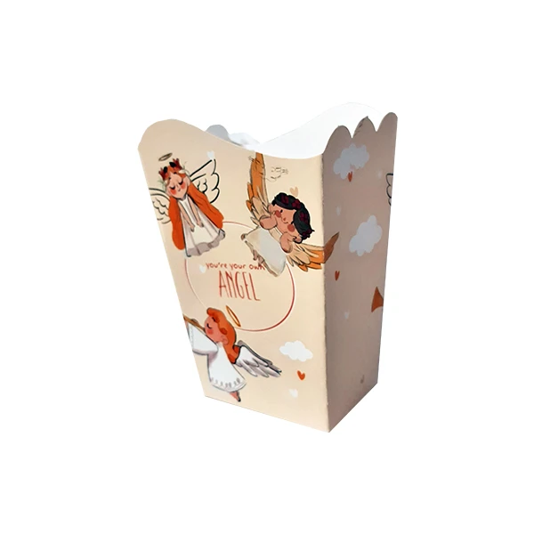 ظرف پاپ کورن یکبار مصرف مدل فرشته کد p2 مجموعه 10 عددی