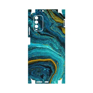 MAHOOT Turquoise marblewith golden streaks-FullSkin Cover Sticker for Xiaomi Redmi 9T